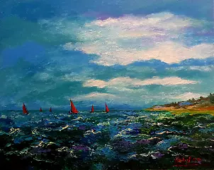 Jerzy Stachura - I saw red sailboats II