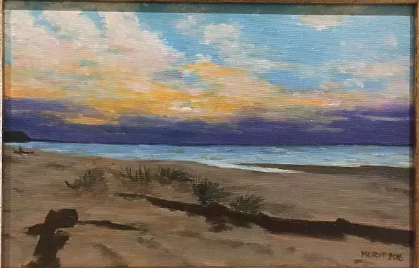 Maria Dąbrowska - Evening on the beach - Grodno II - 2016