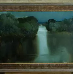 Stanisław Baj - Evening on the lake