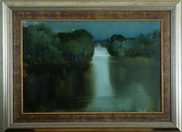 Stanisław Baj - Wieczór nad jeziorem