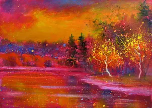 Włodzimierz Draczyński - Wieczór nad jeziorem