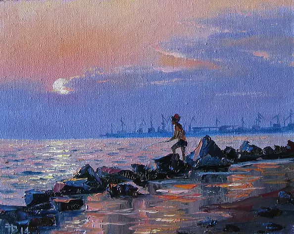 Nikolay Vedmid - Evening by the sea
