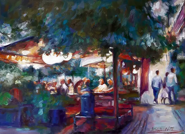 Barbara Gulbinowicz - Wieczór w letniej kawiarence