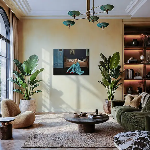 Nataliya Bagatskaya, Ein scheinbar ganz gewöhnlicher Abend, Acrylgemälde - Leinwand, 95 x 70