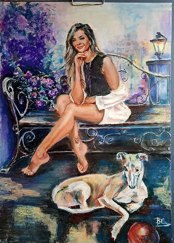 Barbara Kluczek, Wieczorem , Pastel - papier, 50 x 70