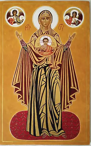 Jadwiga Kowalska, Wielka Panagia, Tempera - inne, 28 x 43
