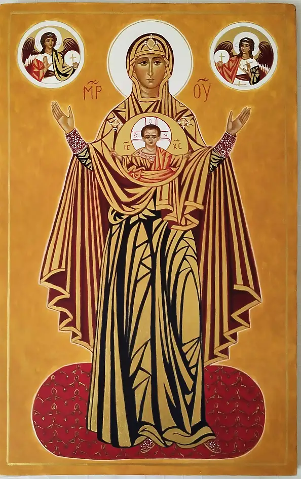 Jadwiga Kowalska, Wielka Panagia, Tempera - inne, 28 x 43