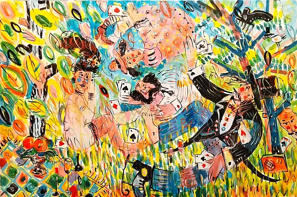 Dariusz Grajek, Grande Primo Maggio..., Dipinto acrilico, Quadro a olio - tela, 120 x 80