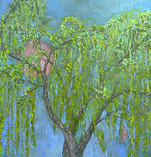 Elżbieta Goszczycka, Il salice che non ride, Quadro a olio - tela, 50 x 50
