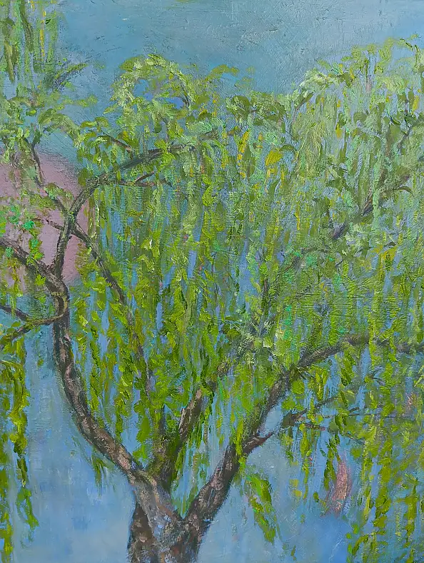 Elżbieta Goszczycka, Il salice che non ride, Quadro a olio - tela, 50 x 50