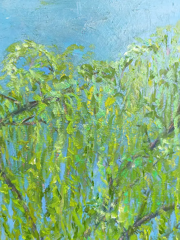 Elżbieta Goszczycka, Il salice che non ride, Quadro a olio - tela, 50 x 50