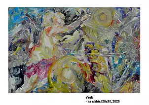 Eryk Maler - Am Himmel, 120x80, 2023