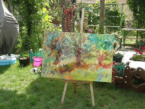 Eryk Maler - Willows, summer, 120X80