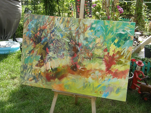 Eryk Maler - Willows, summer, 120X80