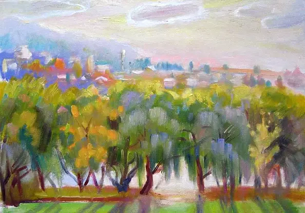 Włodzimierz Draczyński - Wierzby nad stawem