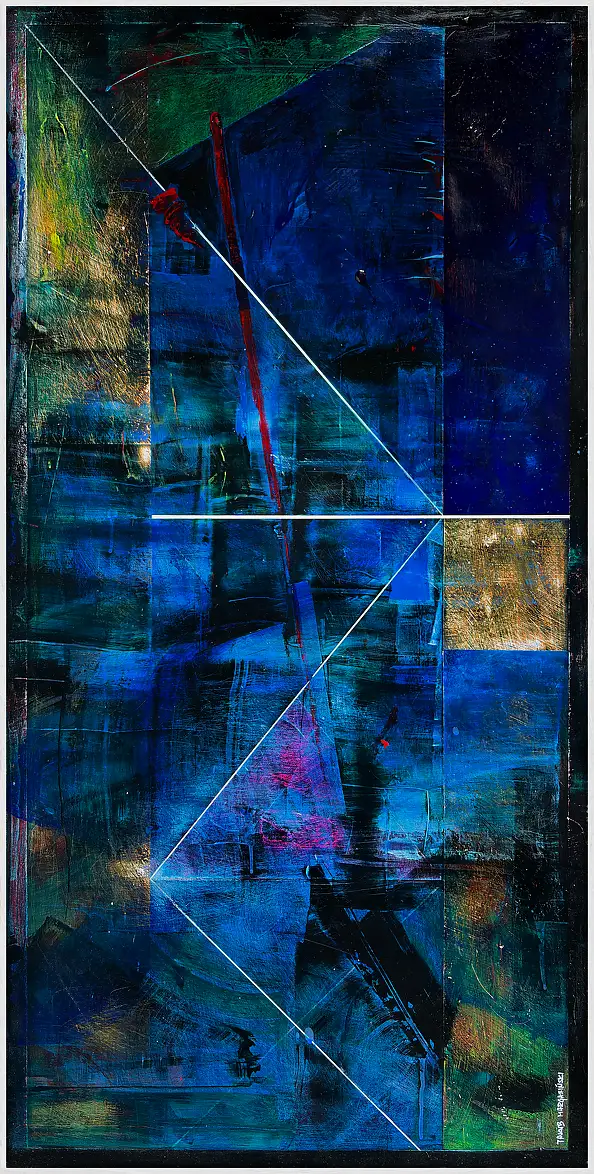Jakub Margasinski, Wieża, Obraz akrylowy - deska, 60 x 120