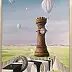 . ASENSIR, Tower of Melancholy | "Time" series, Acrylic painting - canvas, 50 x 70