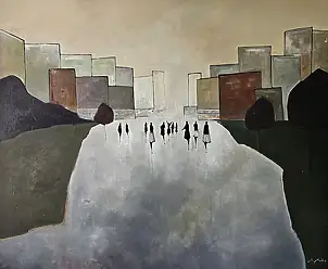 Mariusz Makuła, Wieżemiami, Obraz olejny - płótno, 180 x 150