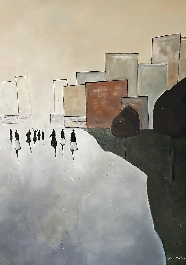 Mariusz Makuła, Wieżemiami, Obraz olejny - płótno, 180 x 150