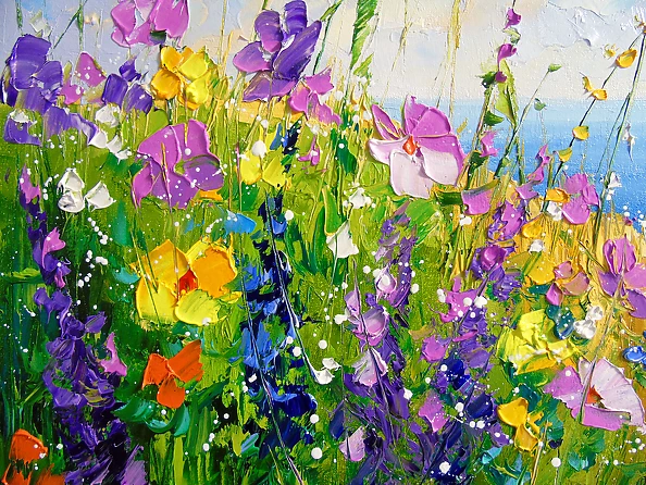 Olha Darchuk - Wildflowers by the sea