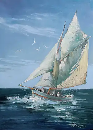 Henadzy Havartsou, Виндборн, Масляная картина - холст, 50 x 70