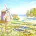 Anna Baryła - Windmill on a flowery meadow
