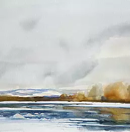 Kazimierz Twardowski - Winter on the Dunajec River