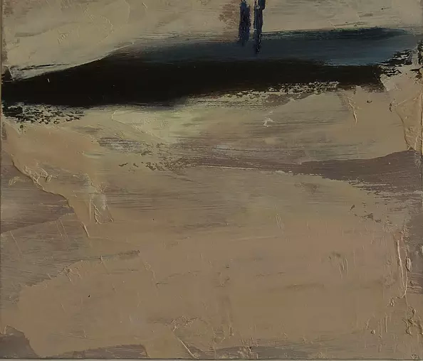 Magdalena Różycka - Pejzaż zimowy z drzewami I