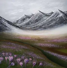 Maria Bronisz - Wiosenne górskie krokusy