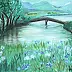 Jadwiga Rudnicka - Wiosenny krajobraz z mostkiem