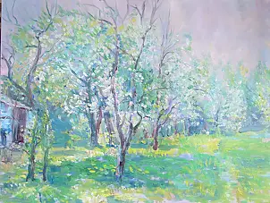 Kazimierz Komarnicki - Frühlingsblühende Bäume