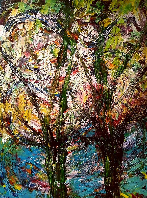 Marzena Salwowska - Wiosna na blokowisku/jabłonki