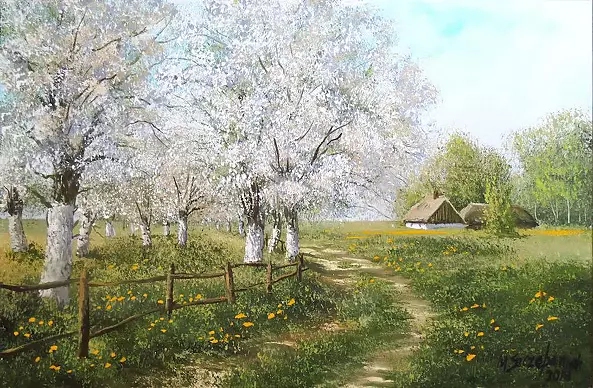 Marek Szczepaniak - Spring in a cherry orchard