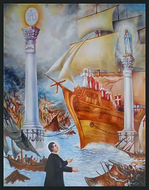 Zbigniew Suwała, "Vision of the Church of Saint John Bosco", Acrylic painting - canvas, 150 x 220