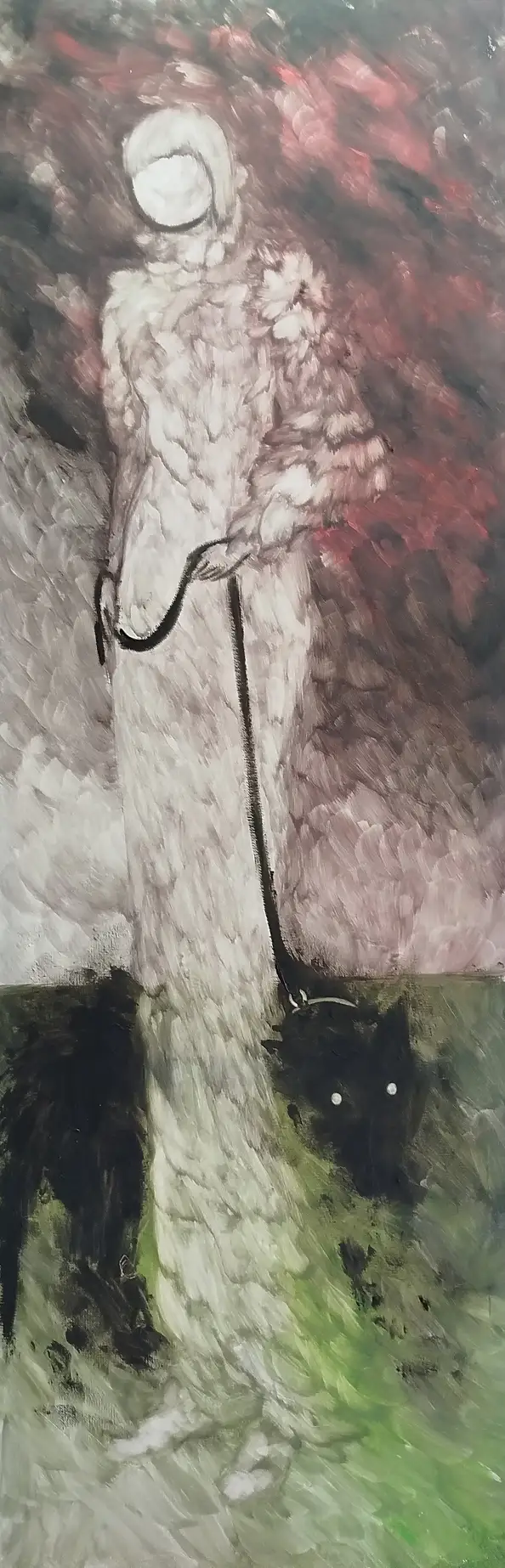 Barbara Dybala, Eigentum, Ölbild - Leinwand, 40 x 120