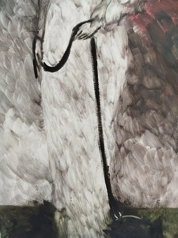 Barbara Dybala, Eigentum, Ölbild - Leinwand, 40 x 120