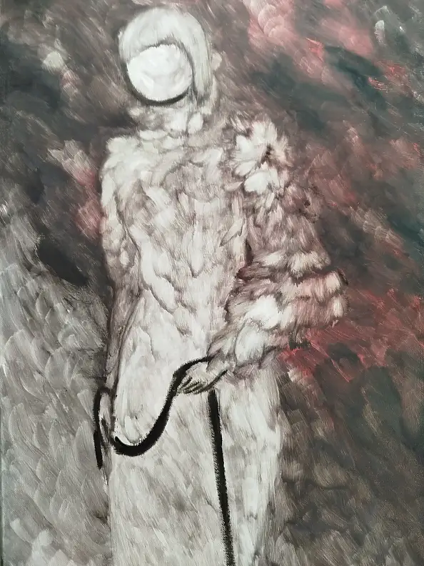Barbara Dybala, Eigentum, Ölbild - Leinwand, 40 x 120