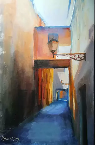 Renata Rychlik - Italian street with lanterns