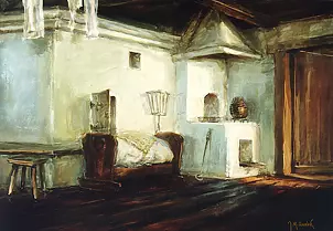 Jacek Szudak - The interior of the cottage Lanckorona