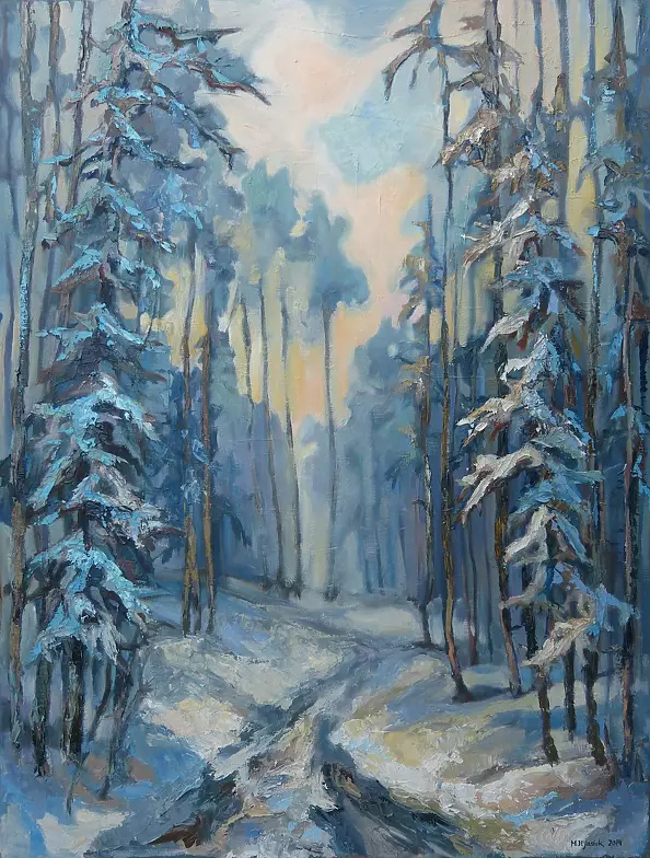 Mariusz Iljasiuk - Wnętrze lasu - XIII - Zima w lesie