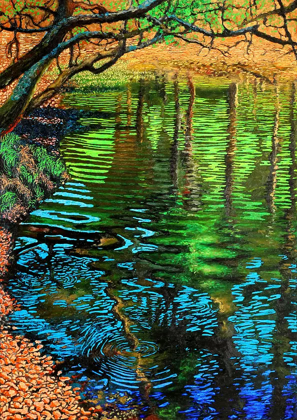 Angelika Mus Nowak - Water mixing the sky and plants