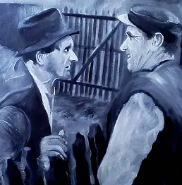 Dariusz Wróbel, Польско-польская война, Масляная картина - холст, 70 x 50