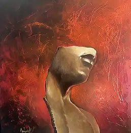 Mirosław Cholewinski, Krieger, Ölbild - Leinwand, 100 x 100