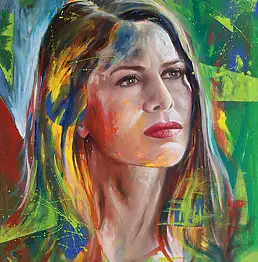 Paulina Mackiewicz, Frau 0.2, Acrylgemälde, Ölbild - Leinwand, 69 x 80
