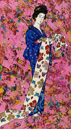   - Woman in Summer Kimono