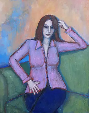 Massimiliano Ligabue - Woman in pink blouse