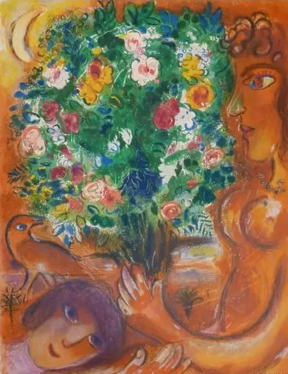 Marc Chagall - Woman with Bouquet 