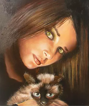 Jacek Łoziński - Kobieta z kotem II