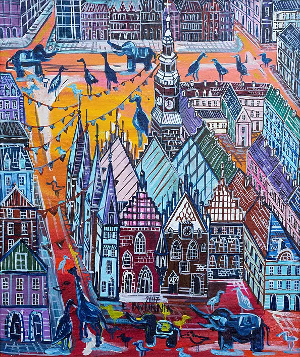 Edward Dwurnik - Wrocław - OIL PAINTING