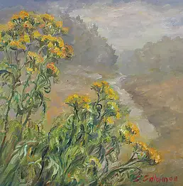 Sabina Salamon, Wrotycz łąka, Obraz olejny - płótno, 30 x 30